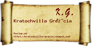 Kratochvilla Grácia névjegykártya
